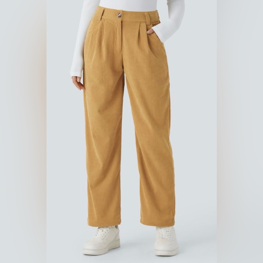 NWT- Mid rise zipper pocket corduroy casual pants